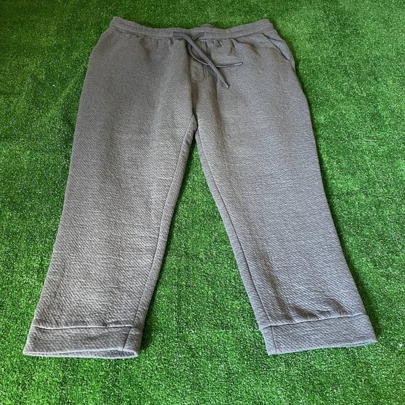 Stylus Elastic Waist Drawstring Solid Grey Sweatpants Jogger Pants Big Size XXL - Picture 2 of 11